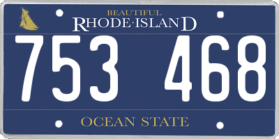 RI license plate 753468