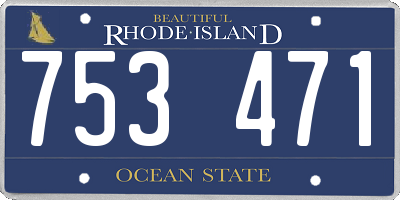 RI license plate 753471