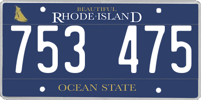 RI license plate 753475