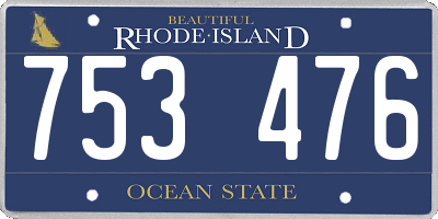 RI license plate 753476