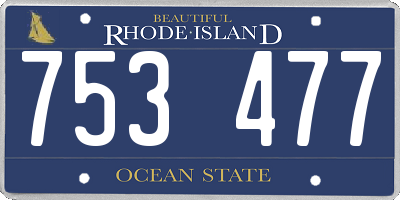 RI license plate 753477