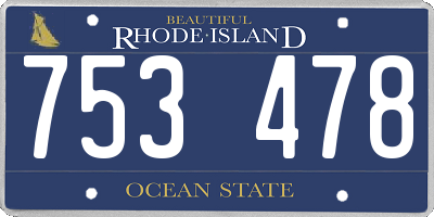 RI license plate 753478