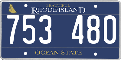 RI license plate 753480