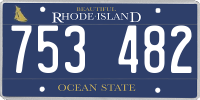 RI license plate 753482