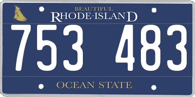 RI license plate 753483