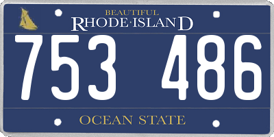 RI license plate 753486