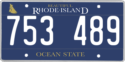 RI license plate 753489