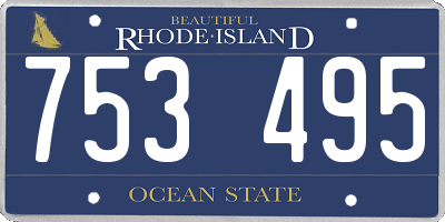 RI license plate 753495