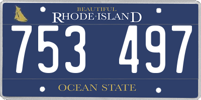 RI license plate 753497
