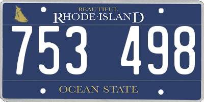 RI license plate 753498
