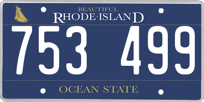 RI license plate 753499