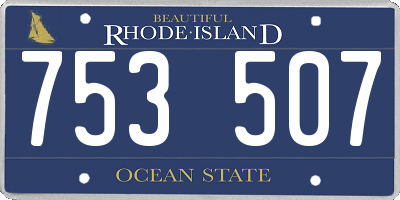 RI license plate 753507