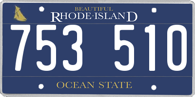 RI license plate 753510