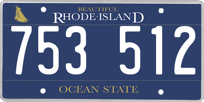 RI license plate 753512