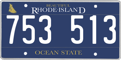 RI license plate 753513