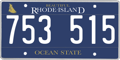 RI license plate 753515