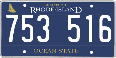 RI license plate 753516