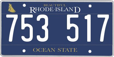 RI license plate 753517