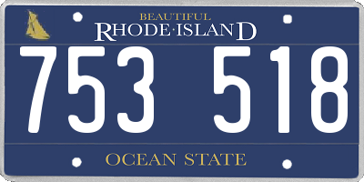 RI license plate 753518