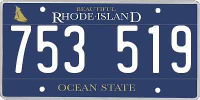 RI license plate 753519