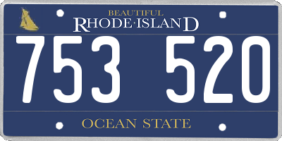 RI license plate 753520