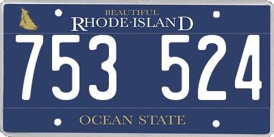RI license plate 753524