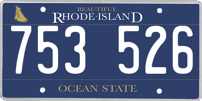 RI license plate 753526