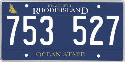 RI license plate 753527