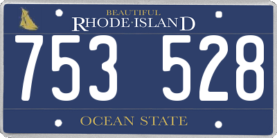 RI license plate 753528