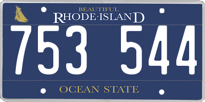 RI license plate 753544
