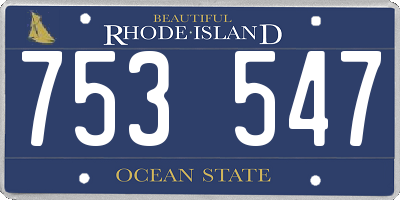 RI license plate 753547