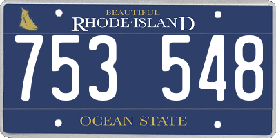 RI license plate 753548
