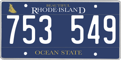 RI license plate 753549