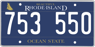 RI license plate 753550
