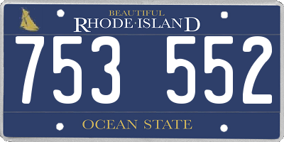 RI license plate 753552