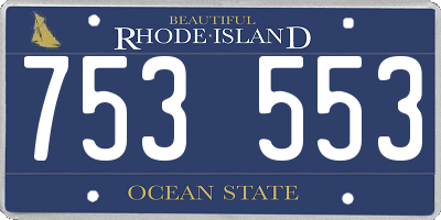 RI license plate 753553