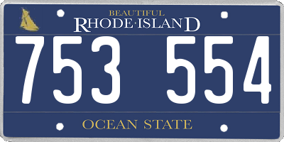 RI license plate 753554