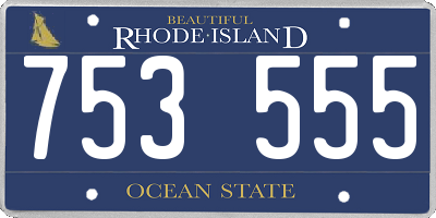 RI license plate 753555
