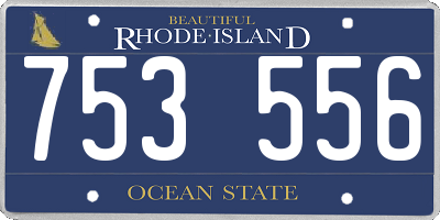 RI license plate 753556