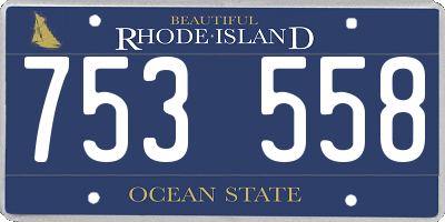 RI license plate 753558