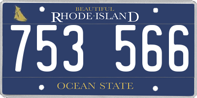 RI license plate 753566