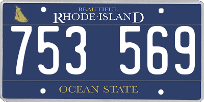 RI license plate 753569