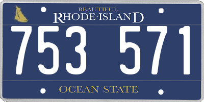 RI license plate 753571