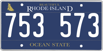 RI license plate 753573