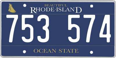 RI license plate 753574