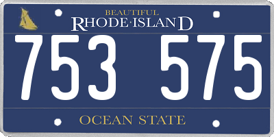 RI license plate 753575
