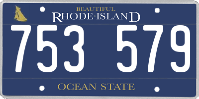 RI license plate 753579