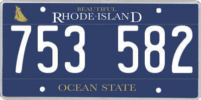 RI license plate 753582