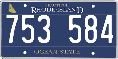 RI license plate 753584