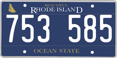 RI license plate 753585